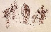 LEONARDO da Vinci Studies fur the adoration of the Konige painting